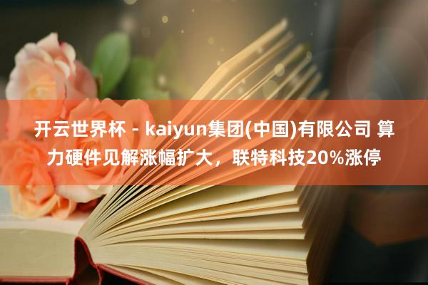 开云世界杯 - kaiyun集团(中国)有限公司 算力硬件见解涨幅扩大，联特科技20%涨停