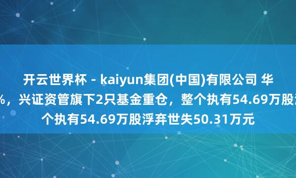 开云世界杯 - kaiyun集团(中国)有限公司 华鲁恒升股价跌3.05%，兴证资管旗下2只基金重仓，整个执有54.69万股浮弃世失50.31万元