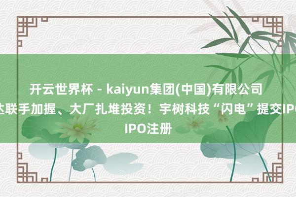 开云世界杯 - kaiyun集团(中国)有限公司 英伟达联手加握、大厂扎堆投资！宇树科技“闪电”提交IPO注册