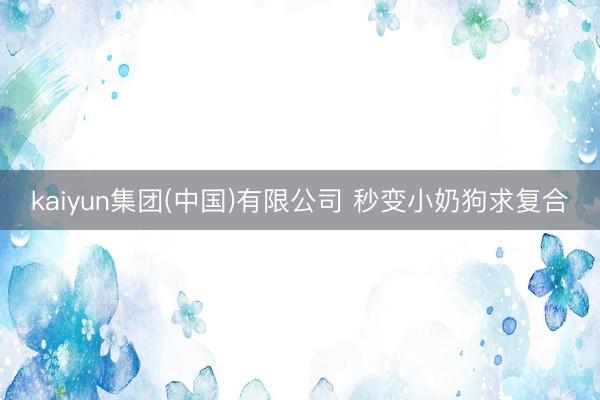 kaiyun集团(中国)有限公司 秒变小奶狗求复合